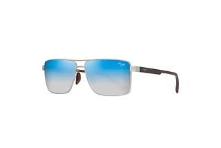 Maui Jim Piha DBS621-17 Dual Mirror Blue to SilverMatte Silver w/Brown