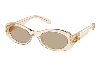 Miu Miu MU 06ZS 11T40F Dark BrownSand Transparent