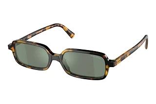 Miu Miu MU 11ZS VAU04M Green Mirror Internal SilverHoney Havana