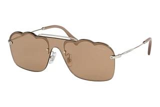 Miu Miu MU 55US 1BC176 Light Brown Mirror GoldSilver