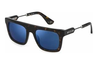 Police SPLF71 722B SMOKE/MIRROR BLUESHINY DARK HAVANA