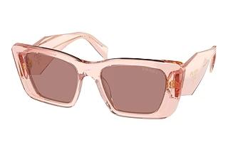 Prada PR 08YS 19Q10D Light BrownTransparent Peach