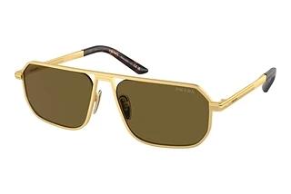 Prada PR A53S 1BK01T Dark BrownMatte Gold