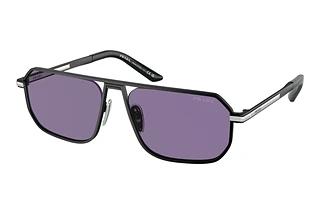 Prada PR A53S 1BO05Q Violet Mirror Internal SilverMatte Black
