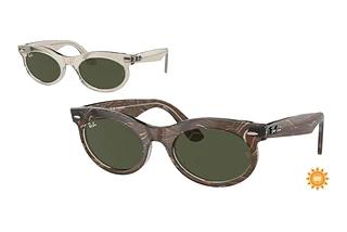 Ray-Ban RB2242 138331 GreenPhoto Waves Grey