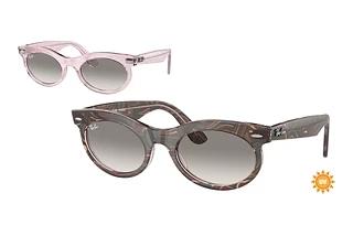 Ray-Ban RB2242 138432 Clear GreyPhoto Waves Purple