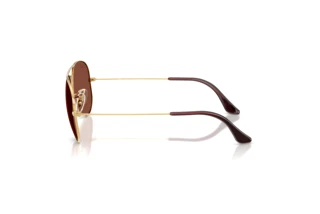 Vue latérale Ray-Ban AVIATOR LARGE METAL (RB3025 - 001/C5)