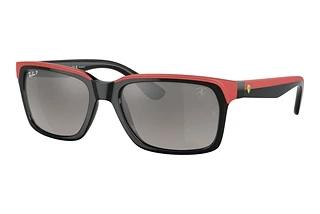 Ray-Ban RB4393M F6015J GreyBlack On Red