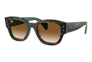 Ray-Ban RB7681S 140251 Clear & BrownStriped Green On Green