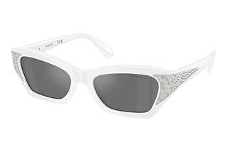 Swarovski SK6029 10506G Grey Mirror BlackSolid White