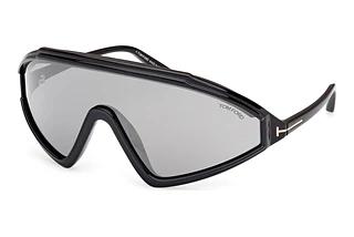 Tom Ford FT1121 01C grau verspiegeltGlänzend Schwarz
