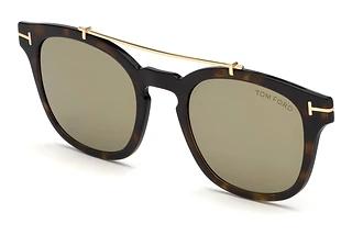 Tom Ford FT5532-B-CL 52G braun verspiegeltDunkel Havanna