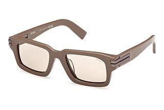 Zegna EZ0255 45E braunGlänzend Hellbraun