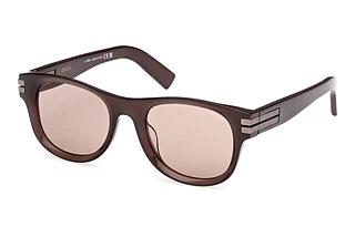 Zegna EZ0268 48E braunGlänzend Dunkelbraun