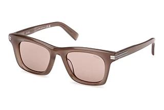 Zegna EZ0270 51E braunGlänzend Dunkelbraun